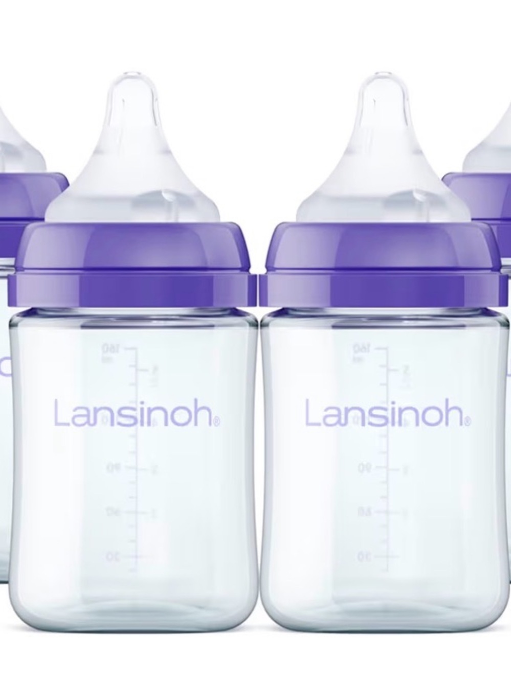 Lansinoh Baby Bottles Glass (5oz) - Set of 4